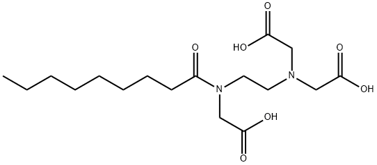 N-(2-(Bis(carboxymethyl)amino]ethyl)-N-(1-oxononyl)glycine Structure