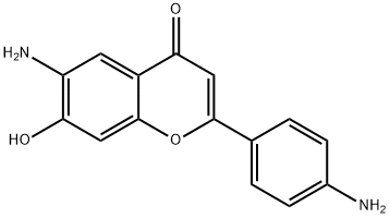 4H-1-Benzopyran-4-one,6-amino-2-(4-aminophenyl)-7-hydroxy-(9CI) 구조식 이미지