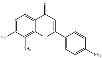 4H-1-Benzopyran-4-one,8-amino-2-(4-aminophenyl)-7-hydroxy-(9CI) 구조식 이미지