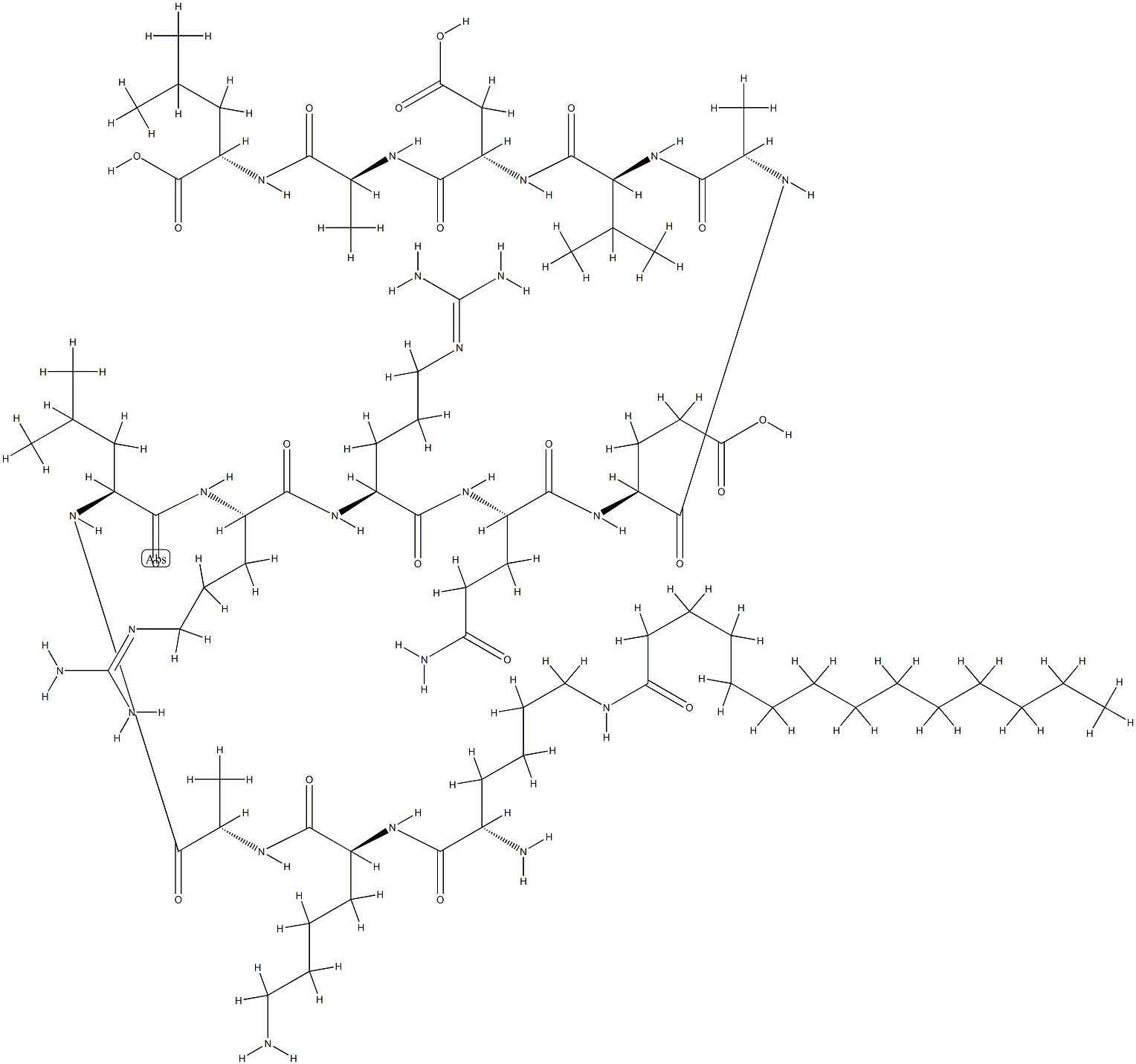 Autocamtide-2-related inhibitory peptide, myristoylated 구조식 이미지