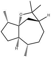 (3R,6aα)-Decahydro-2,2,6α,9α-tetramethyl-3,9aβ-methano-cyclopent[b]oxocin 구조식 이미지