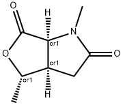 1H-Furo[3,4-b]pyrrole-2,6(3H,6aH)-dione,dihydro-1,4-dimethyl-,(3a-alpha-,4-alpha-,6a-alpha-)-(9CI) 구조식 이미지