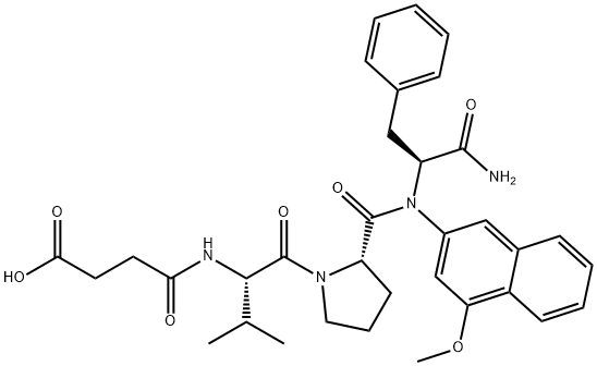 Suc-Val-Pro-Phe-4MβNA Structure