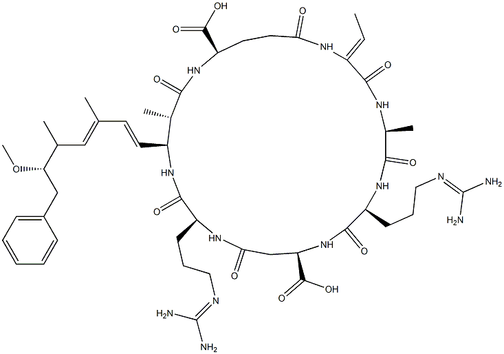 [D-Asp3, E-Dhb7]-Microcystin-RR Structure