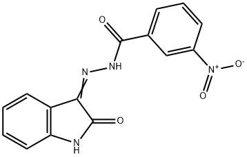 (E)-3-nitro-N-(2-oxoindolin-3-ylidene)benzohydrazide Structure