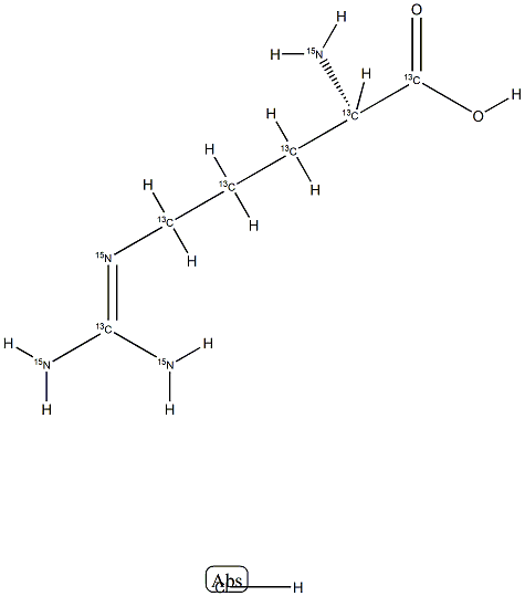 L-ARGININE-13C6, 15N4 HYDROCHLORIDE Structure