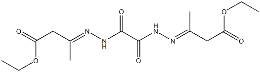 Ethanedioic acid,1,2-bis[2-(3-ethoxy-1-methyl-3-oxopropylidene)hydrazide] Structure