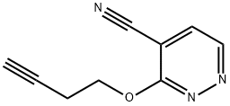 4-Pyridazinecarbonitrile,3-(3-butynyloxy)-(9CI) Structure
