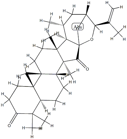 (23R,24R)-16,23:16α,24-Diepoxy-9β,19-cyclo-5α-lanost-25-ene-3,15-dione 구조식 이미지
