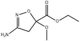 5-Isoxazolecarboxylicacid,3-amino-4,5-dihydro-5-methoxy-,ethylester(9CI) 구조식 이미지