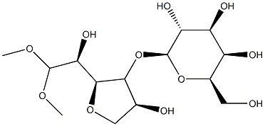 4-O-갈락토피라노실-3,6-무수갈락토오스디메틸아세탈 구조식 이미지