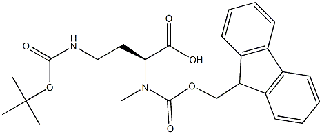 (9H-Fluoren-9-yl)MethOxy]Carbonyl N-Me-L-Daba(Boc)-OH 구조식 이미지