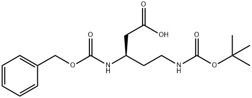 (R)-N-beta-Cbz-N-delta-(Tert-Butoxy)Carbonyl 3,5-diaminopentanoic acid Structure