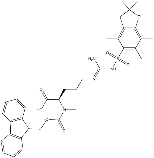 FMoc-N-Me-D-Arg(pbf)-OH 구조식 이미지