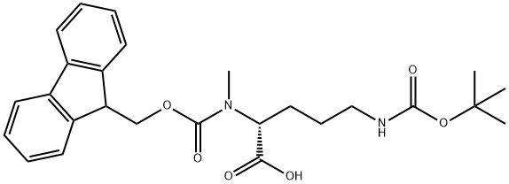 (9H-Fluoren-9-yl)MethOxy]Carbonyl N-Me-D-Orn(Boc)-OH 구조식 이미지