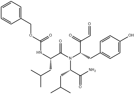 Z-Leu-Leu-Tyr-a-keto aldehyde Structure