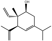 (1S)-5β-Isopropenyl-3-isopropyl-6-methyl-6α-vinyl-3-cyclohexen-1-ol 구조식 이미지