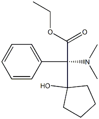 Benzeneacetic acid, α-(1-hydroxycyclopentyl)-, 2-(dimethylamino)ethyl ester, (S)- Structure