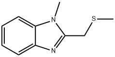 1H-Benzimidazole,1-methyl-2-[(methylthio)methyl]-(9CI) Structure