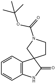 2-OXO-1,2-DIHYDRO-SPIRO[INDOLE-3,3'-PYRROLIDINE]-1'-CARBOXYLIC ACID TERT-BUTYL ESTER Structure
