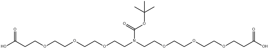 N-Boc-N-bis(PEG3-acid) 구조식 이미지