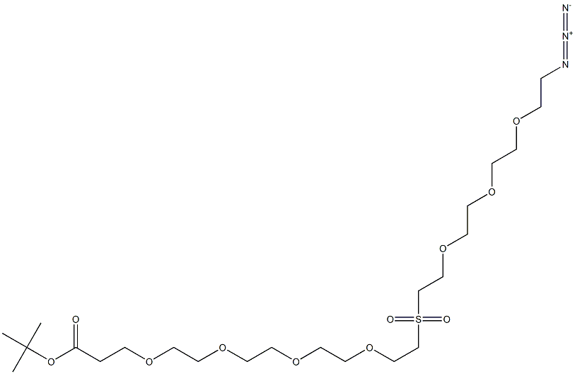 Azido-PEG3-Sulfone-PEG4-t-butyl ester 구조식 이미지