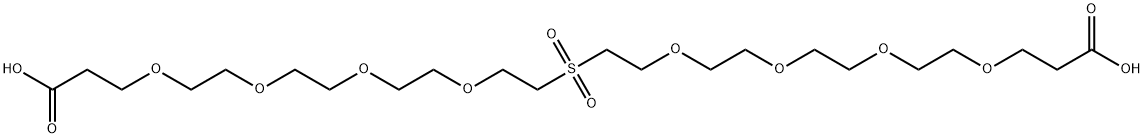 Acid-PEG4-Sulfone-PEG4-Acid Structure
