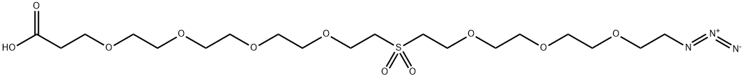 Azido-PEG3-Sulfone-PEG4-acid Structure