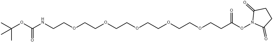 t-Boc-N-amido-PEG5-NHS ester Structure