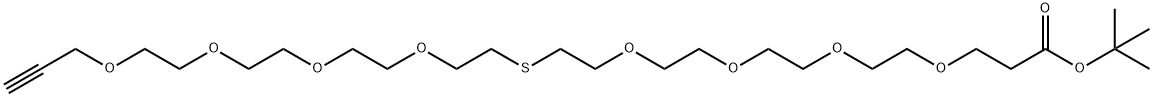 Propargyl-PEG4-S-PEG4-t-butyl ester Structure