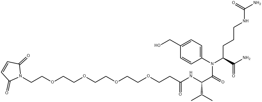 Mal-PEG4-Val-Cit-PAB-OH Structure