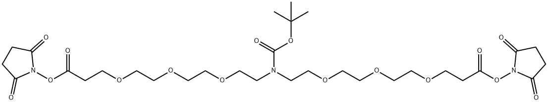 N-Boc-N-bis(PEG3-NHS ester) Structure