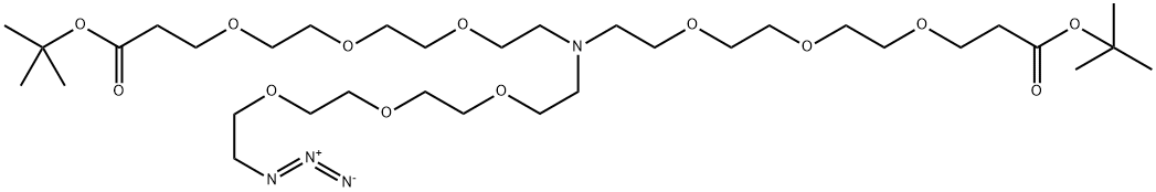 N-(Azido-PEG3)-N-Bis-(PEG3-t-butyl ester) Structure