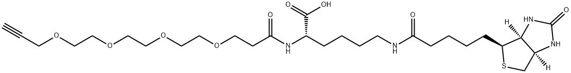 N-(Propargyl-PEG4)-Biocytin Structure