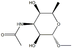 메틸3-(아세틸아미노)-3,6-디데옥시-α-D-탈로피라노시드 구조식 이미지