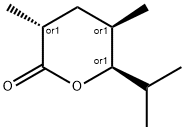 2H-Pyran-2-one,tetrahydro-3,5-dimethyl-6-(1-methylethyl)-,(3R,5R,6R)-rel-(9CI) Structure