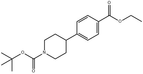 tert-부틸4-(4-(에톡시카르보닐)페닐)피페리딘-1-카르복실레이트 구조식 이미지