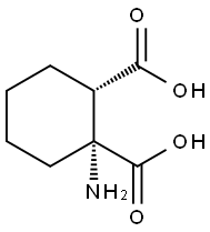 1,2-Cyclohexanedicarboxylicacid,1-amino-,(1R,2S)-rel-(9CI) 구조식 이미지