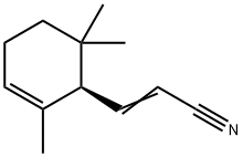 2-Propenenitrile,3-[(1R)-2,6,6-trimethyl-2-cyclohexen-1-yl]-(9CI) 구조식 이미지