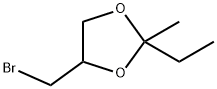 1,3-Dioxolane,4-(bromomethyl)-2-ethyl-2-methyl-(9CI) Structure