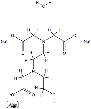 N-(2-HYDROXYETHYL)ETHYLENEDIAMINETRIACETIC ACID, TRISODIUM SALT HYDRATE, 85 구조식 이미지