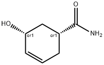 3-Cyclohexene-1-carboxamide,5-hydroxy-,(1R,5R)-rel-(9CI) Structure