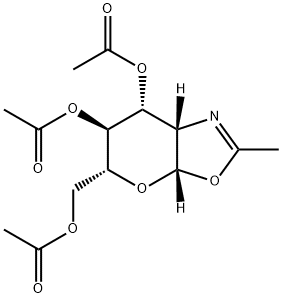 (3aS)-5α-[(Acetyloxy)methyl]-3aβ,6,7,7aβ-tetrahydro-2-methyl-5H-pyrano[3,2-d]oxazole-6β,7α-diol diacetate 구조식 이미지