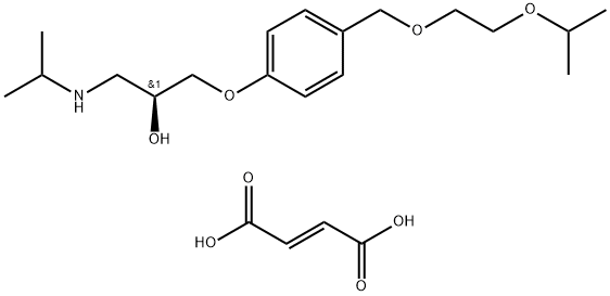 2-Propanol, 1-[4-[[2-(1-methylethoxy)ethoxy]methyl]phenoxy]-3-[(1-methylethyl)amino]-, (2S)-, (E)-2-butenedioate (2:1) (salt) Structure