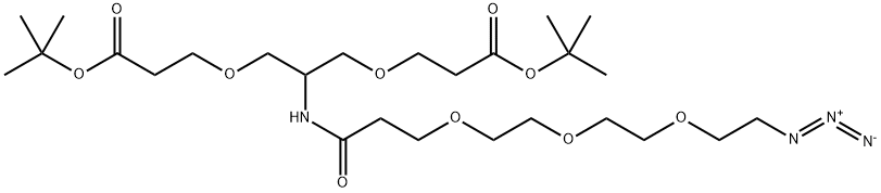 N-(Azido-PEG3)-N-bis(PEG1-t-butyl ester) Structure
