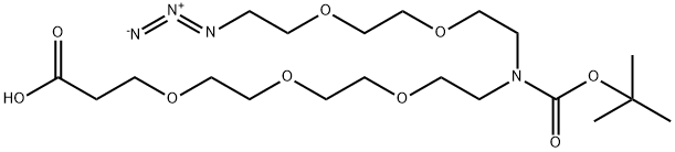 N-(Azido-PEG2)-N-Boc-PEG3-acid Structure