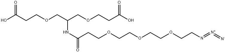 2-(Azido-PEG3-amido)-1,3-bis(carboxylethoxy)propane Structure