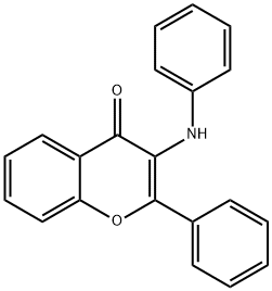 4H-1-Benzopyran-4-one,2-phenyl-3-(phenylamino)-(9CI) 구조식 이미지