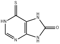 6-설파닐리덴-7,9-디하이드로-3H-퓨린-8-온 구조식 이미지