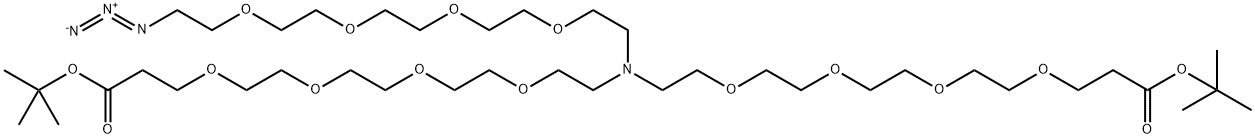 N-(Azido-PEG4)-N-bis(PEG4-t-butyl ester) 구조식 이미지